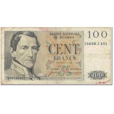 Nota, Bélgica, 100 Francs, 1959, 1959-08-07, KM:129c, VF(20-25)