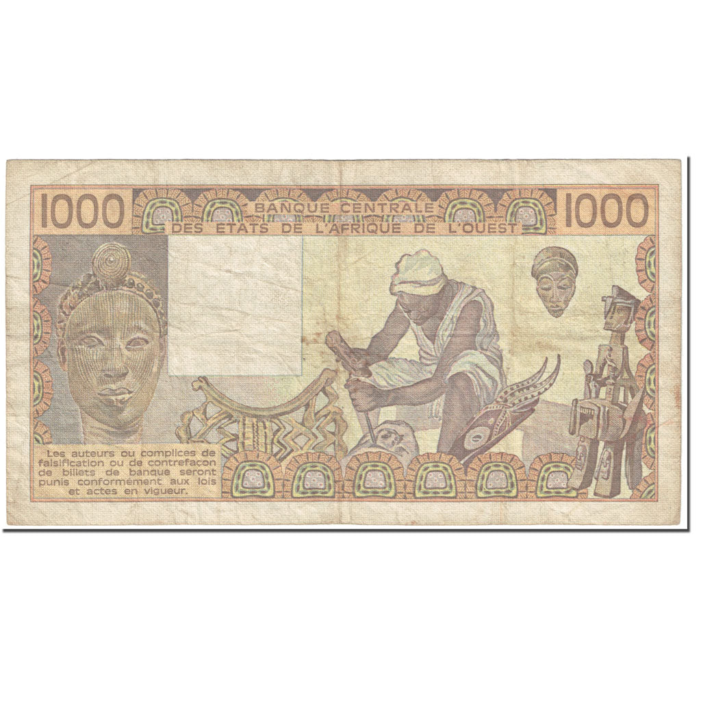 Banknote, West African States, 1000 Francs, 1981, Undated (1981), KM:807Tc