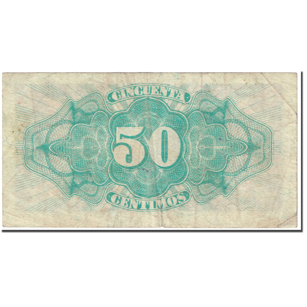 Banknote, Spain, 50 Centimos, 1937, Undated (1937), KM:93, VF(20-25)