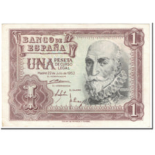 Banknote, Spain, 1 Peseta, 1953, 1953-07-22, KM:144a, AU(55-58)