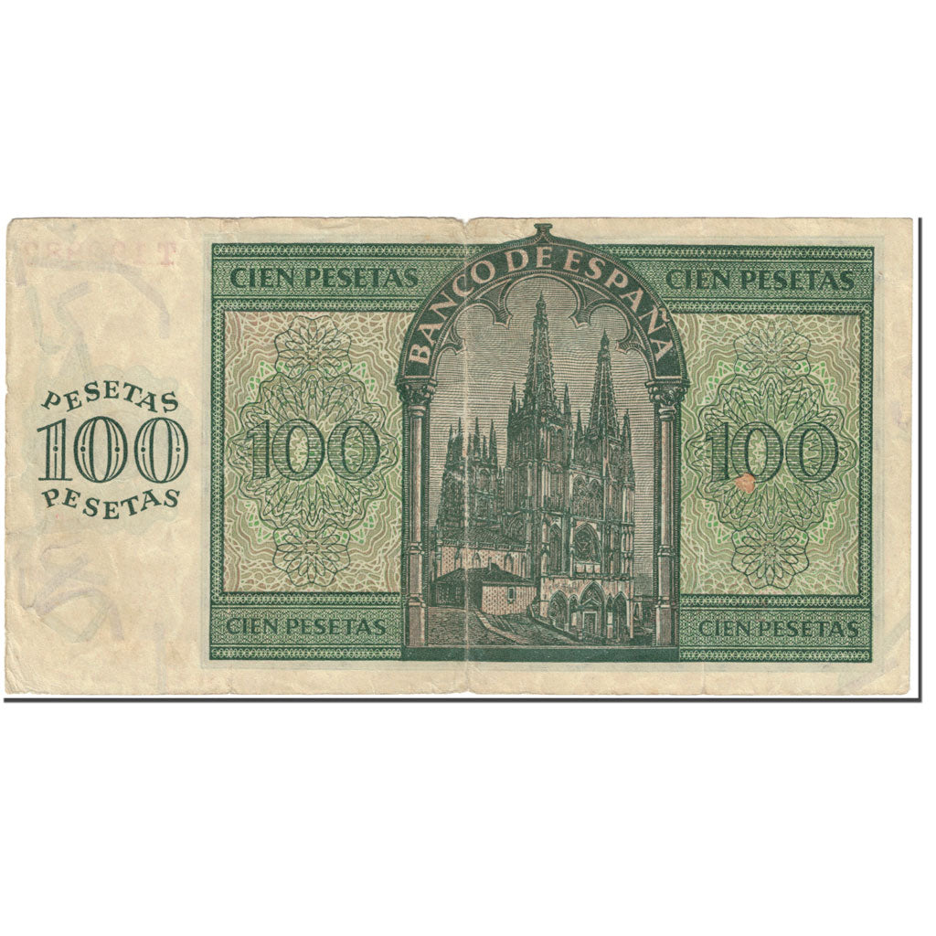 Banknote, Spain, 100 Pesetas, 1936, 1936-11-21, KM:101a, VF(20-25)
