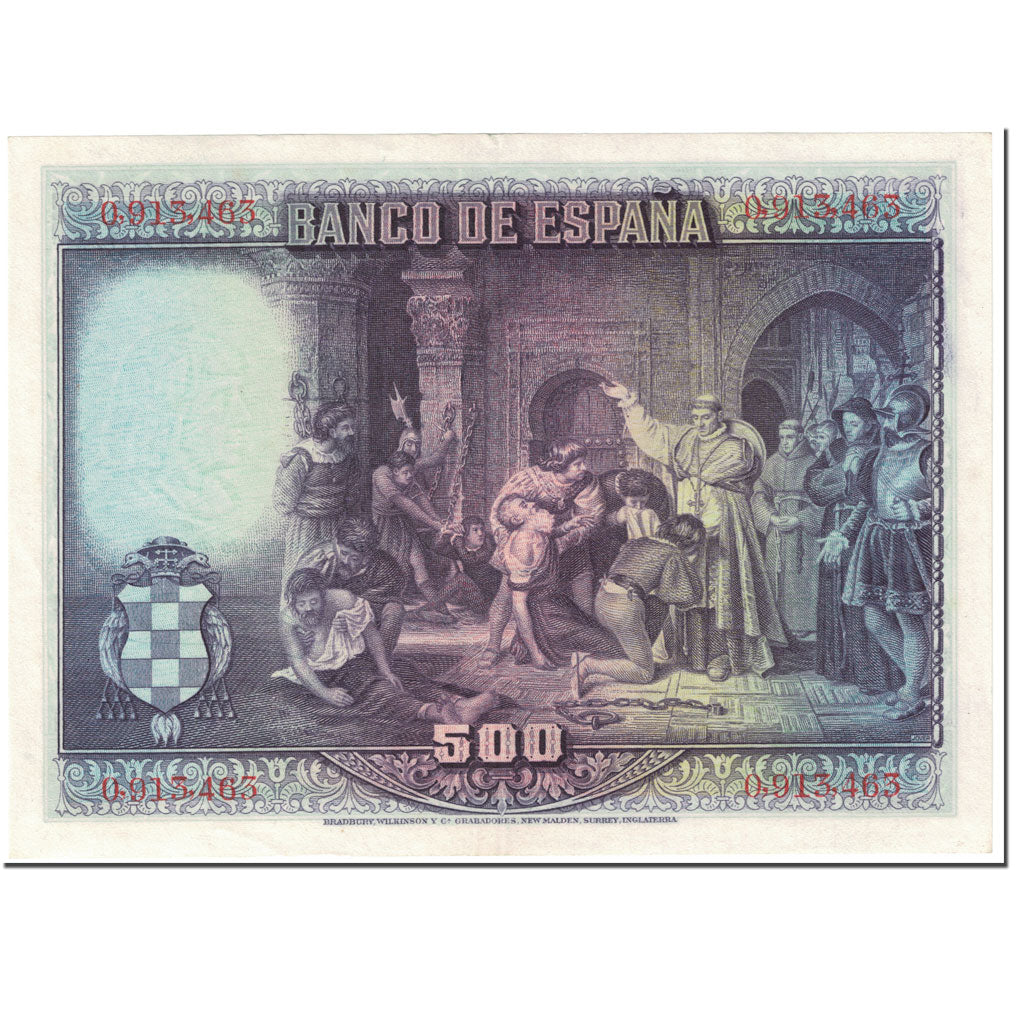 Geldschein, Spanien, 500 Pesetas, 1928, 1928-08-15, KM:77a, UNZ