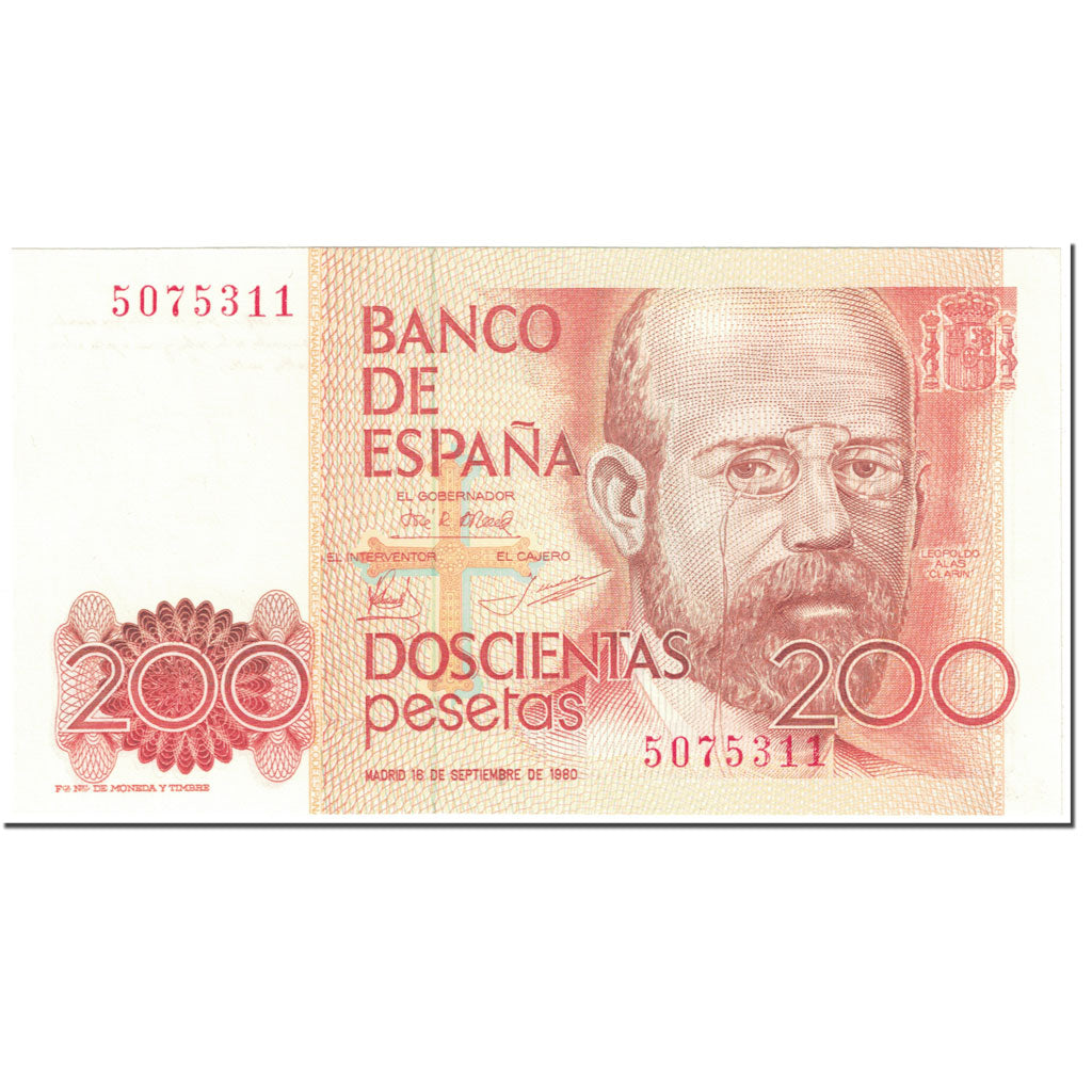 Banconote, Spagna, 200 Pesetas, 1980, 1980-09-16, KM:156, FDS