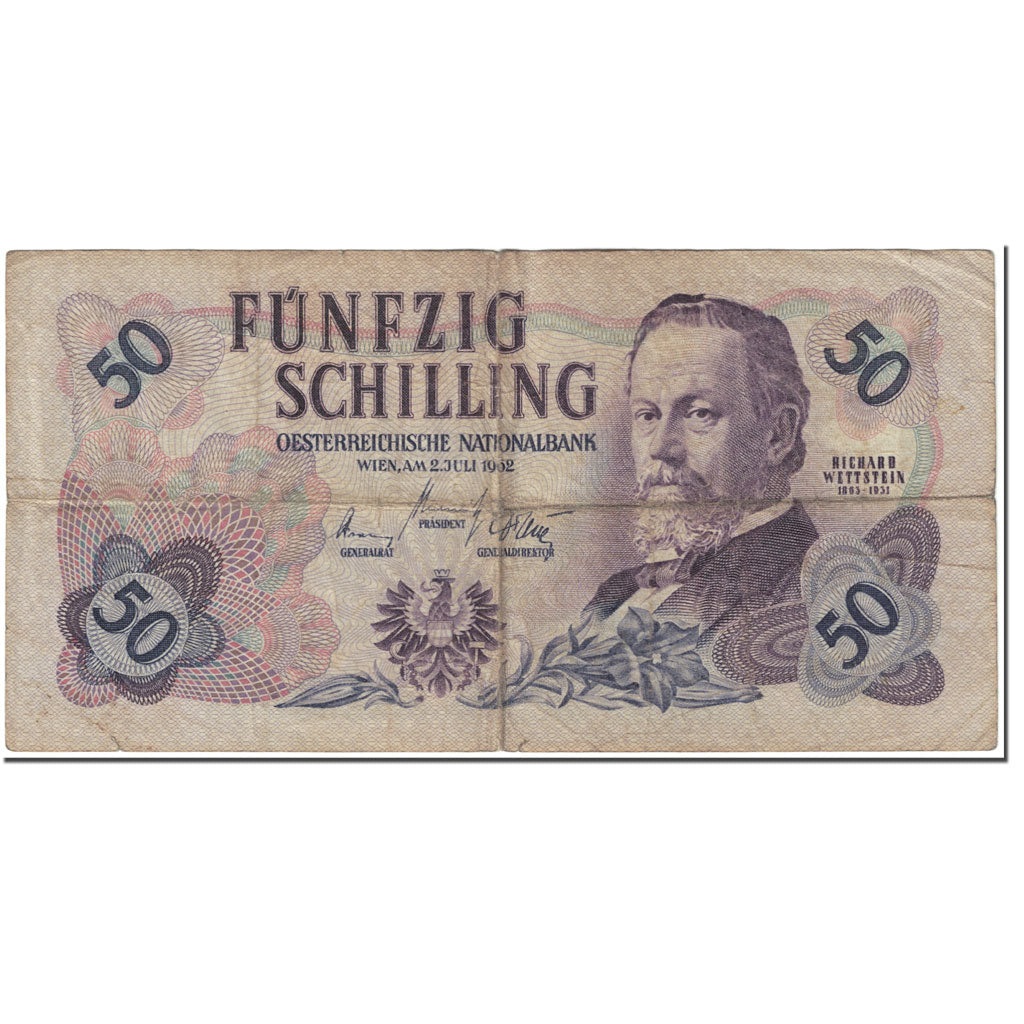 Banknote, Austria, 50 Schilling, 1962, 1962-07-02, KM:137a, VF(20-25)