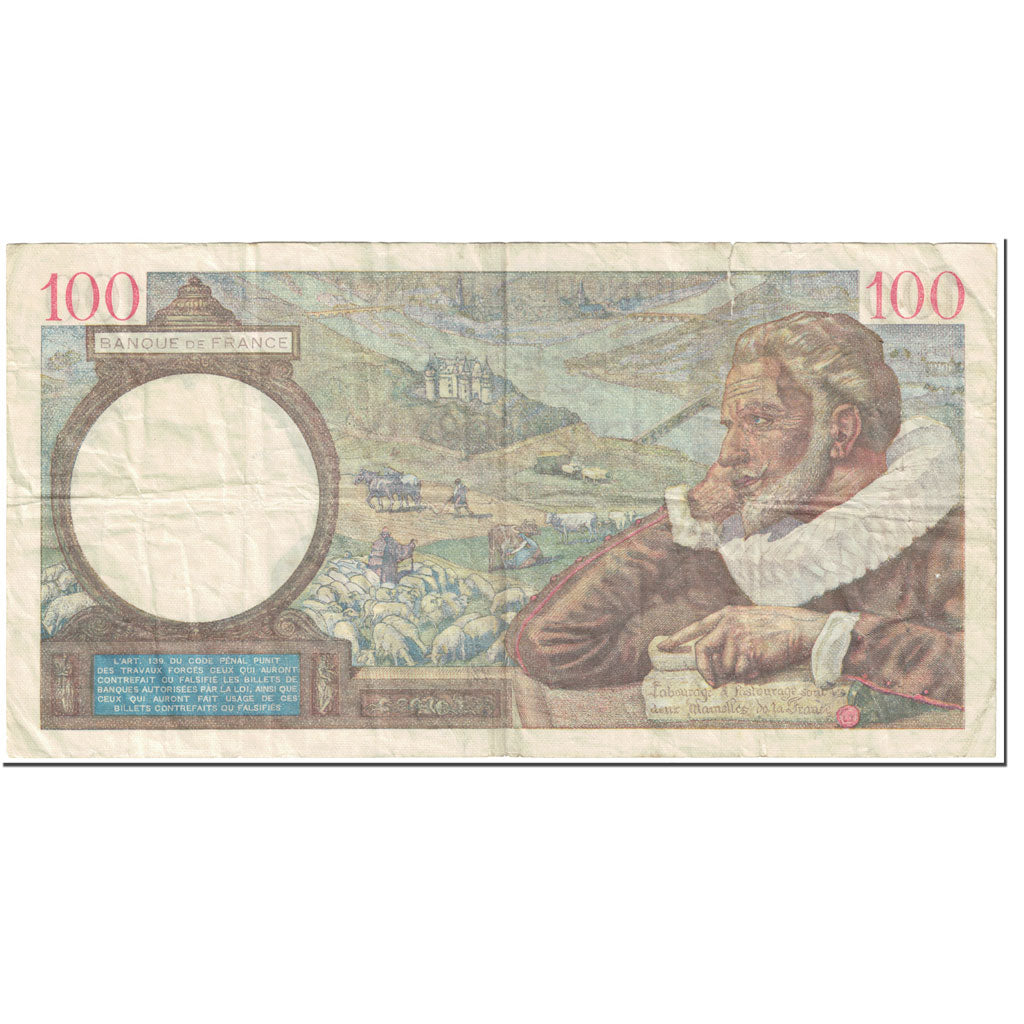 Frankrijk, 100 Francs, Sully, 1940, 1940-05-16, B, Fayette:26.29, KM:94
