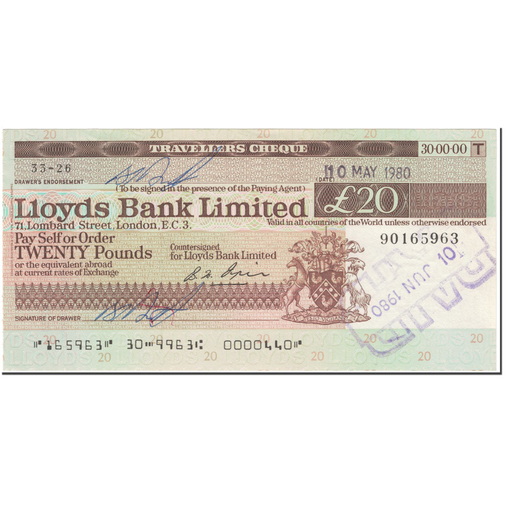 Banknote, Great Britain, 20 Pounds, 1980, 1980-05-10, UNC(65-70)