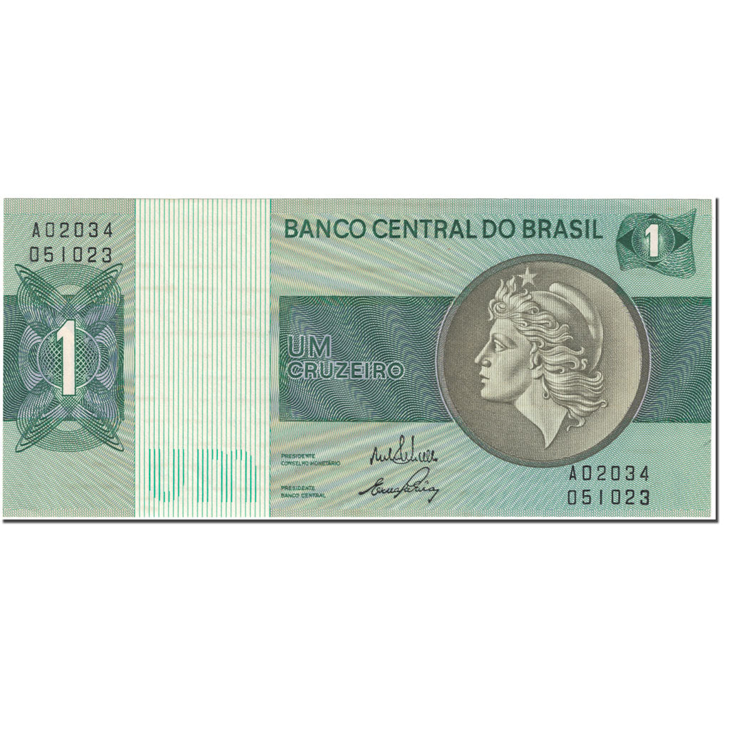 Banknote, Brazil, 1 Cruzeiro, 1970-72, Undated (1970-72), KM:191a, UNC(65-70)