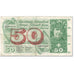 Banknote, Switzerland, 50 Franken, 1972, 1972-01-24, KM:48l, VF(20-25)