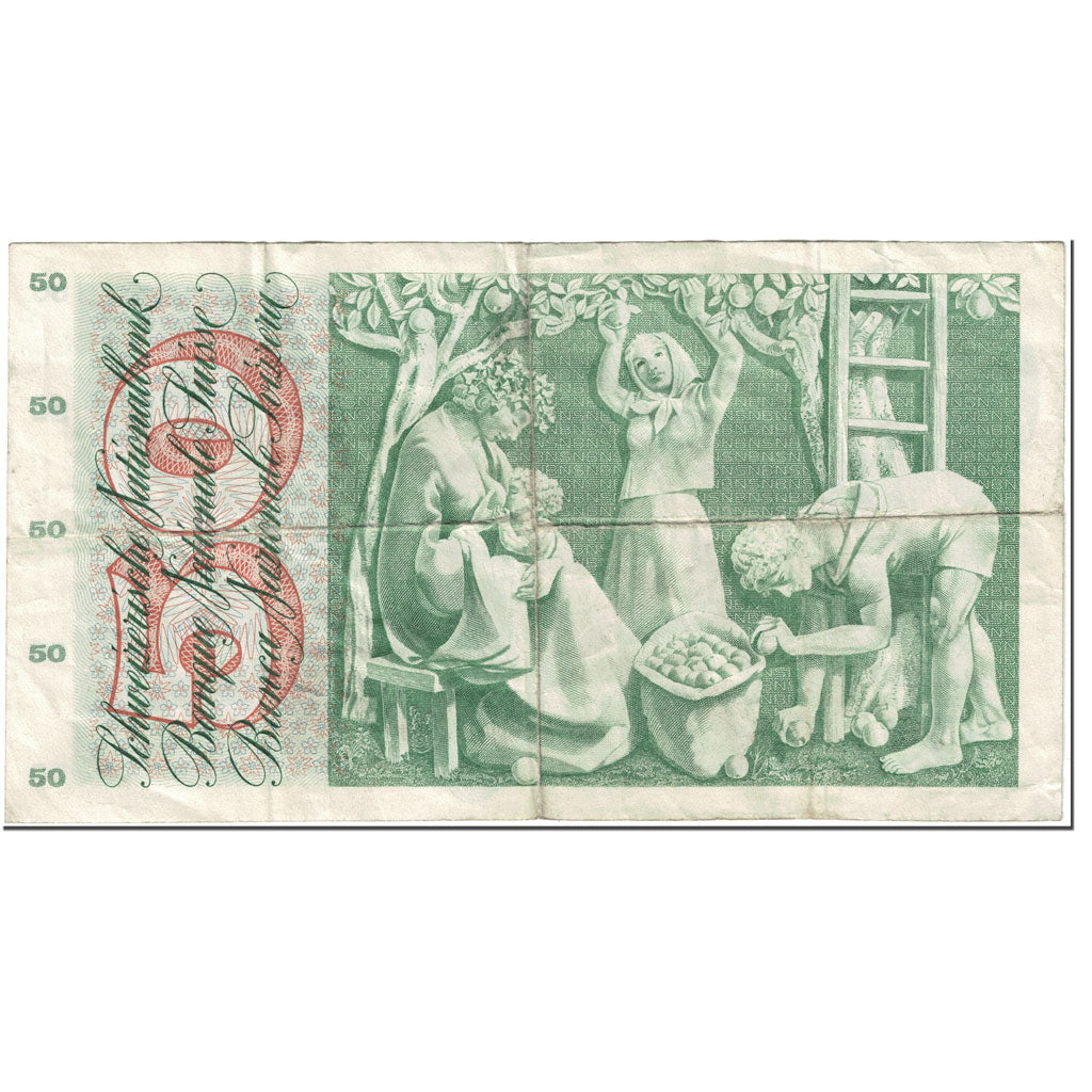 Banknote, Switzerland, 50 Franken, 1972, 1972-01-24, KM:48l, VF(20-25)