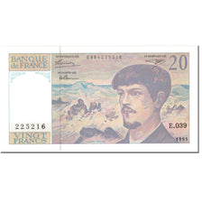 Francia, 20 Francs, Debussy, 1993, Undated (1993), UNC, Fayette:66 bis.4