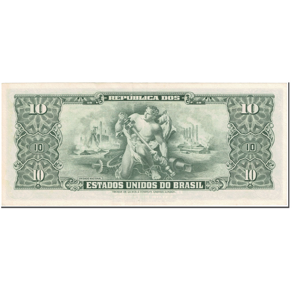 Billet, Brésil, 10 Cruzeiros, 1953, Undated (1953), KM:159b, TTB
