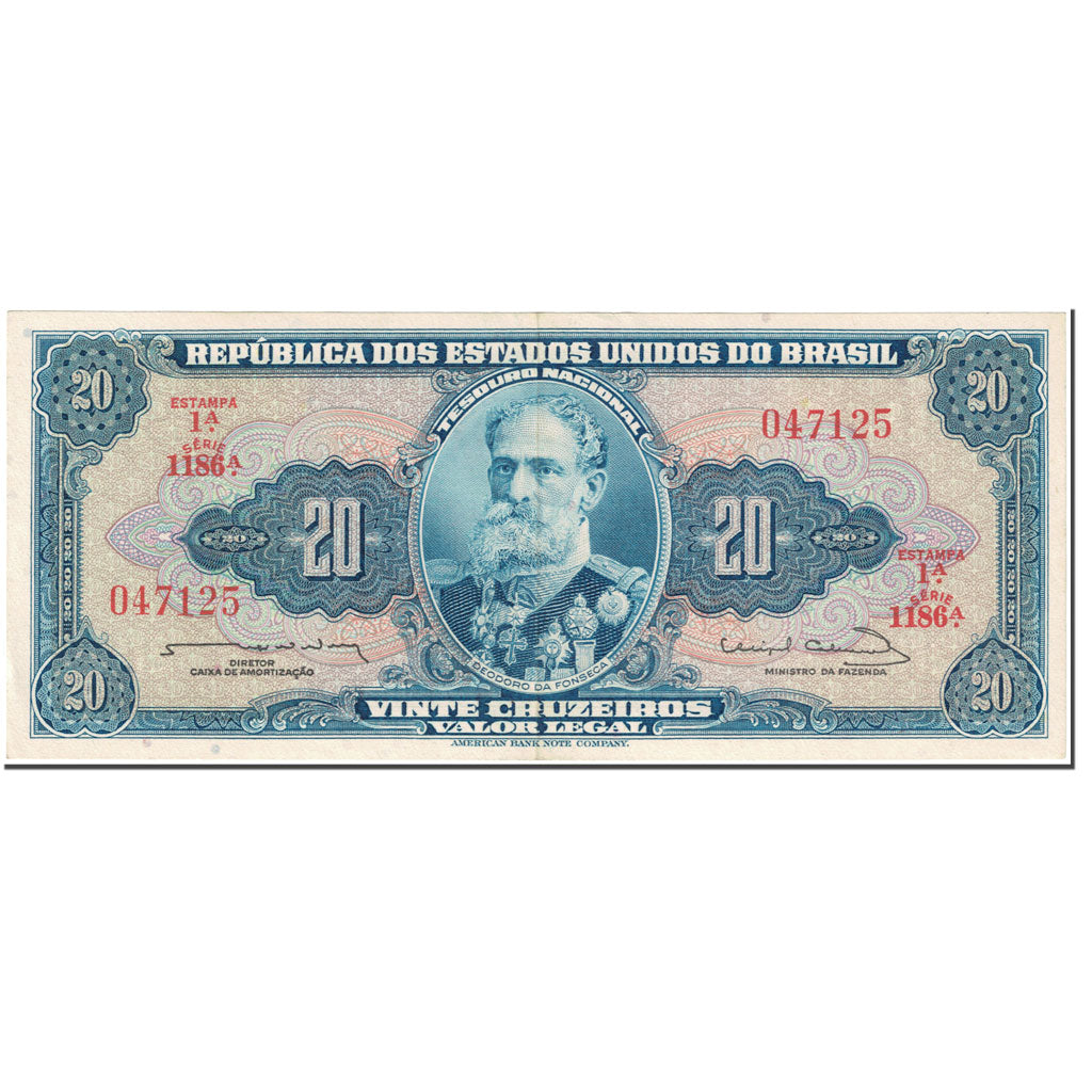 Banknote, Brazil, 20 Cruzeiros, 1963, 1963, KM:168b, EF(40-45)