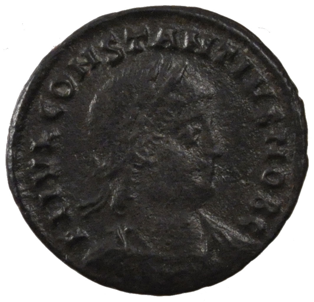 Constantius II, Nummus, Thessalonica, EF(40-45), Copper, Cohen #104, 2.00