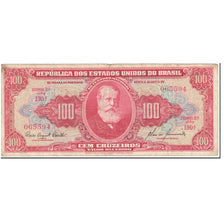 Geldschein, Brasilien, 100 Cruzeiros, 1960, Undated (1960), KM:162, S+