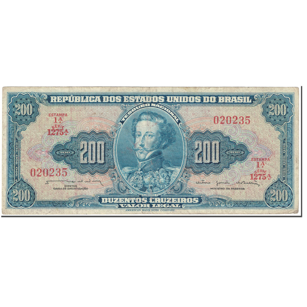 Geldschein, Brasilien, 200 Cruzeiros, 1964, Undated (1964), KM:171b, S