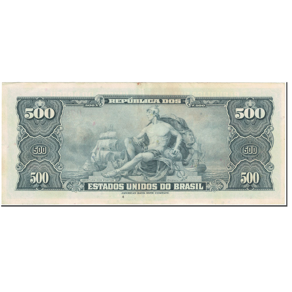 Billet, Brésil, 500 Cruzeiros, 1962, Undated (1962), KM:172b, TB