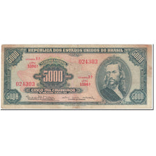Billet, Brésil, 5000 Cruzeiros, 1965, Undated (1965), KM:174c, TB