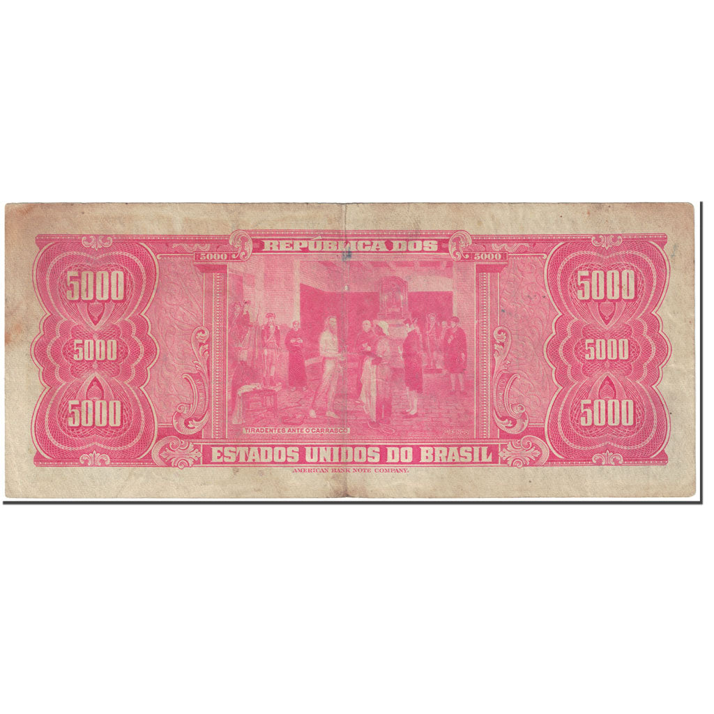 Billet, Brésil, 5000 Cruzeiros, 1965, Undated (1965), KM:174c, TB