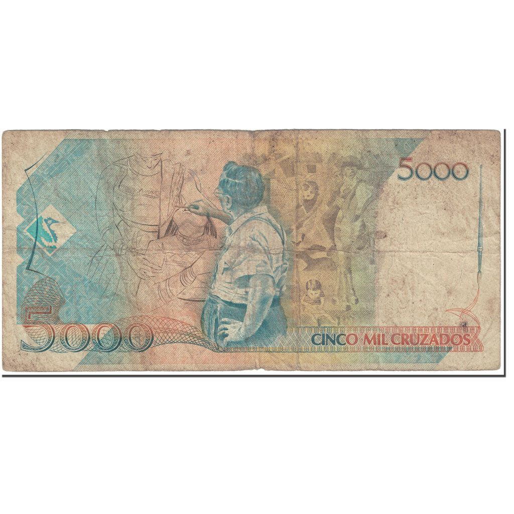 Banknote, Brazil, 5000 Cruzados, 1998, Undated (1998), KM:214a, VG(8-10)