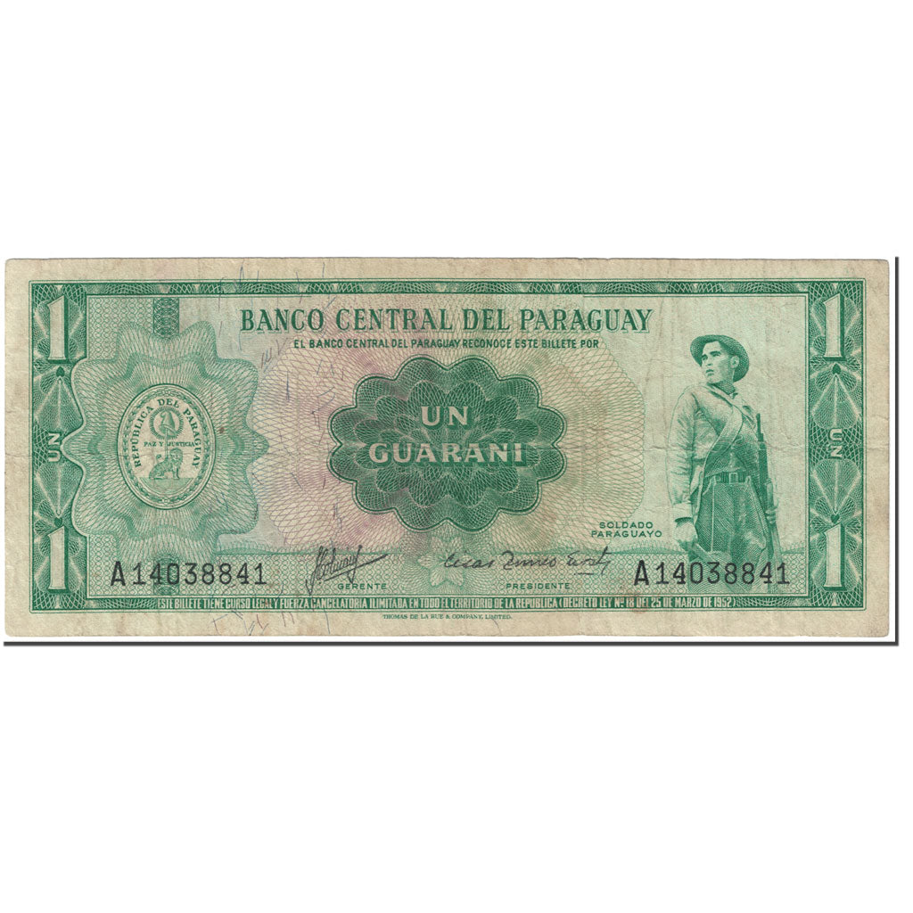 Billete, 1 Guarani, 1963, Paraguay, Undated (1963), KM:193b, BC