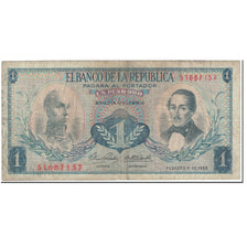 Banknot, Colombia, 1 Peso Oro, 1968, 1968-02-01, KM:404d, VF(20-25)