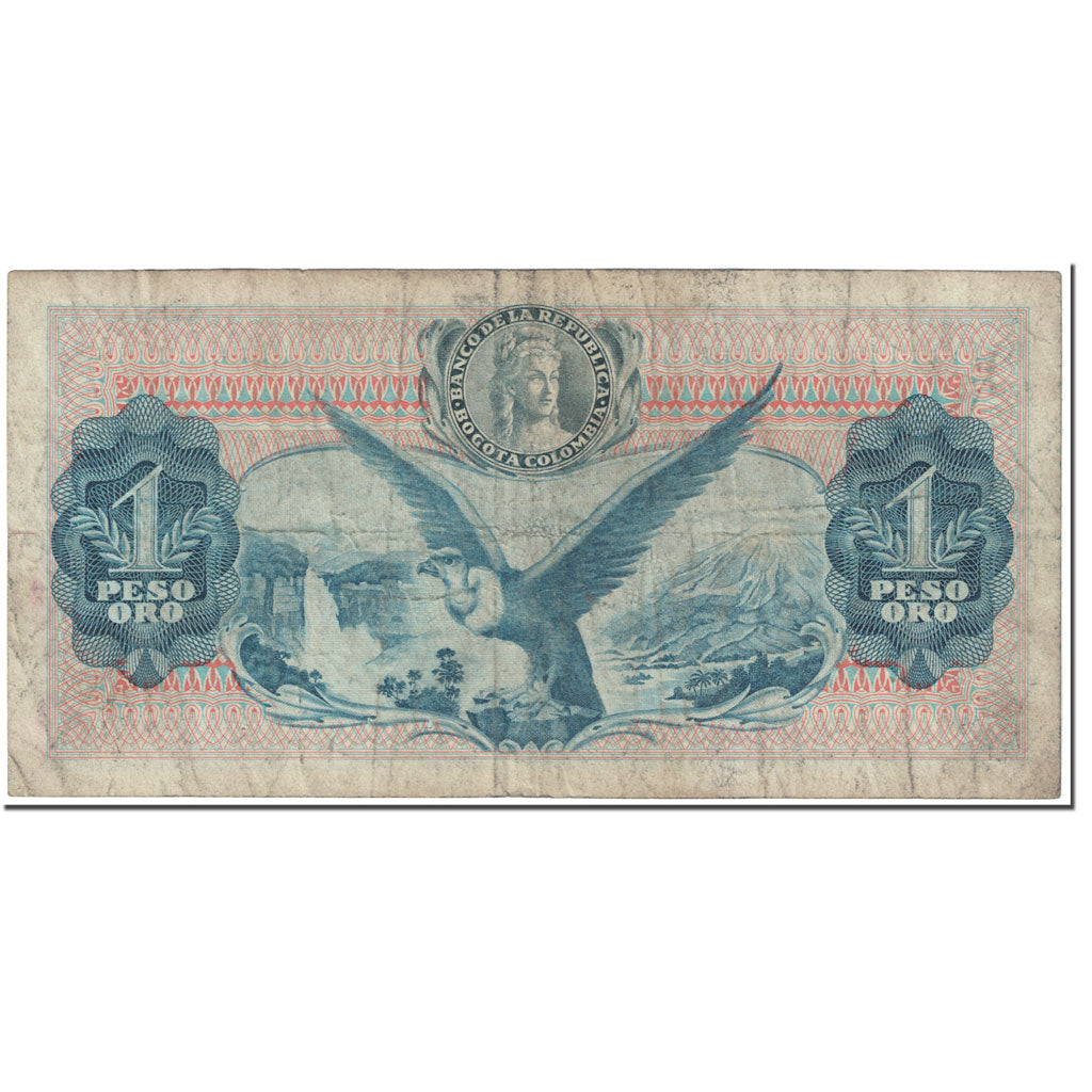 Banknote, Colombia, 1 Peso Oro, 1968, 1968-02-01, KM:404d, VF(20-25)