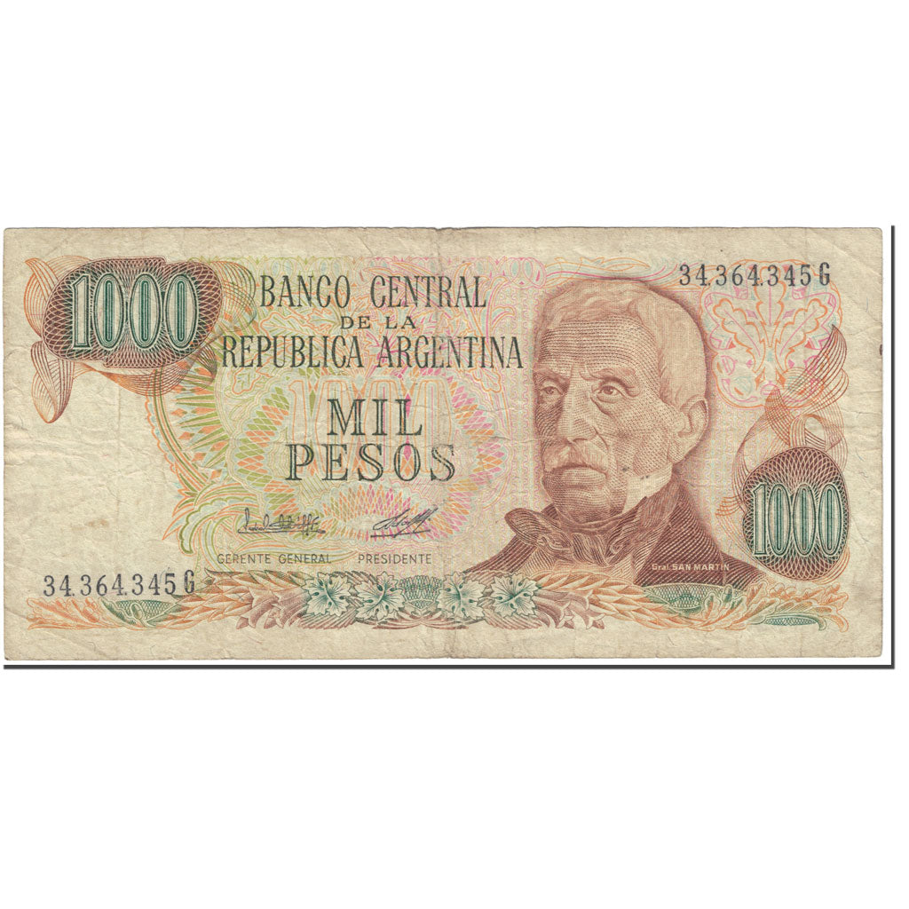 Billet, Argentine, 1000 Pesos, 1976-1983, undated ( 1976-83), KM:304b, TB