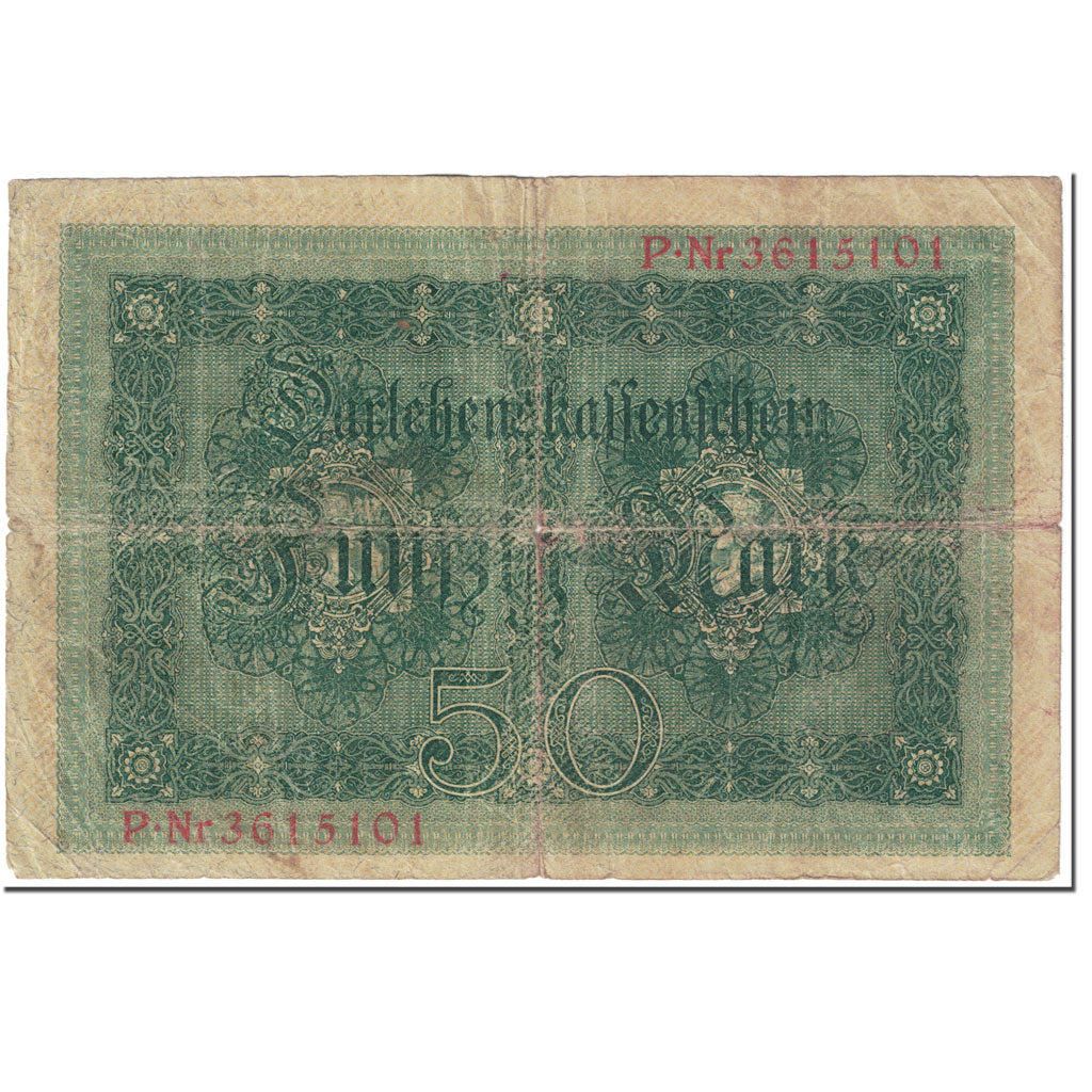 Banknote, Germany, 50 Mark, 1914, 1914-08-05, KM:49a, VG(8-10)