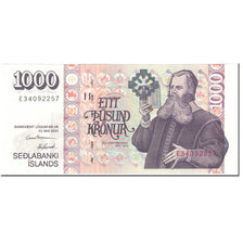 Banknot, Islandia, 1000 Kronur, 2001, 2001-05-22, KM:59, UNC(65-70)