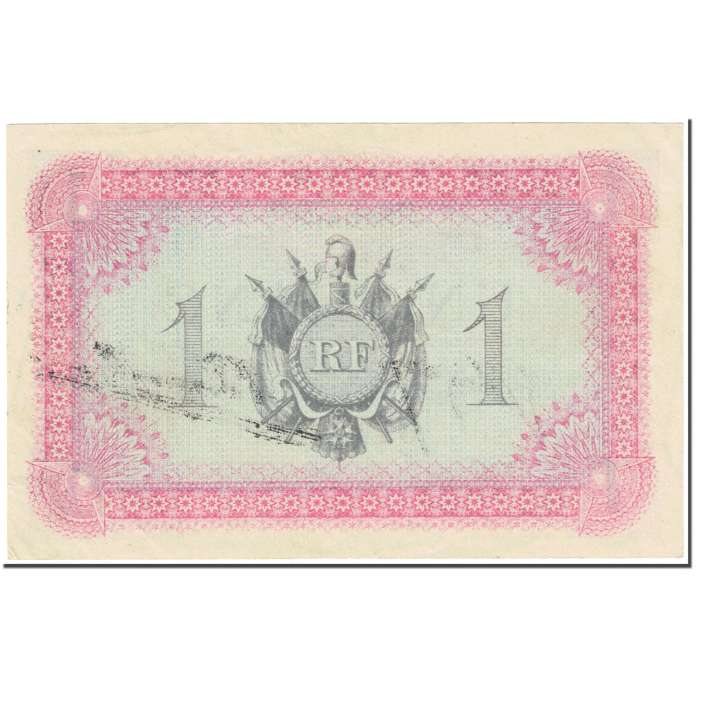 Martinique, 1 Franc, (1915-1919), Undated (1915-19), UNC(63), KM:10
