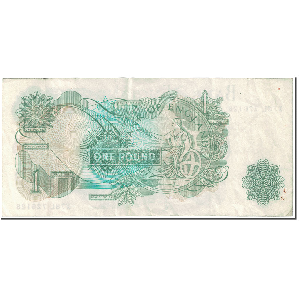 Banknote, Great Britain, 1 Pound, 1970-77, Undated (1970-77), KM:374g, VF(20-25)