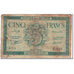 Banknote, Algeria, 5 Francs, 1942, 1942-11-16, KM:91, VF(20-25)