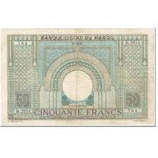 Banknote, Morocco, 50 Francs, 1947, 1947-10-28, KM:21, VF(20-25)