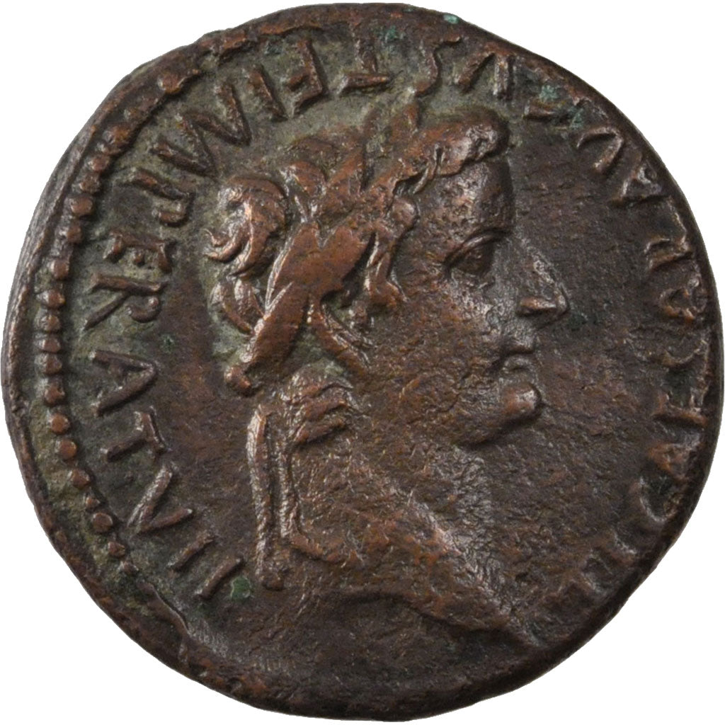Tiberius, As, Lyons, AU(50-53), Copper, Cohen #38, 10.80
