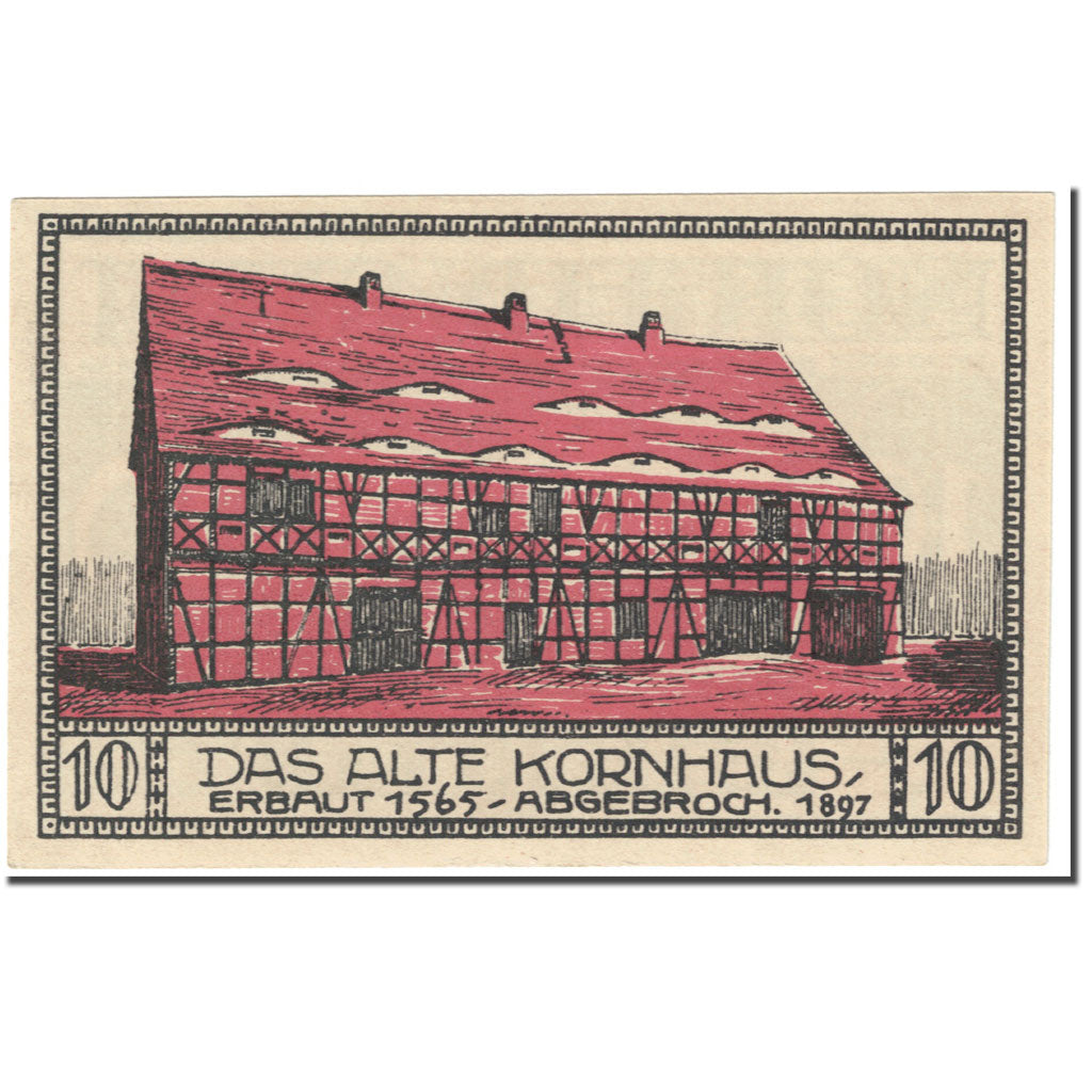 Banconote, Germania, Bitterfeld, 10 Pfennig, ferme, 1921, Undated (1921), FDS