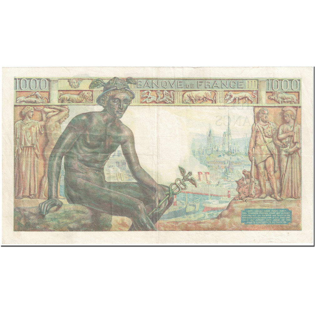 France, 1000 Francs, Déesse Déméter, 1943, 1943-01-28, EF(40-45)