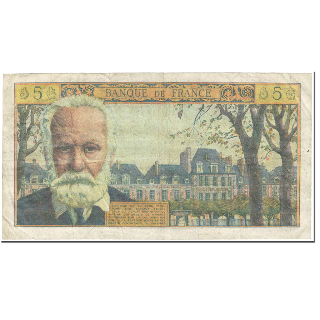 France, 5 Nouveaux Francs, Victor Hugo, 1965, 1965-02-04, EF(40-45)