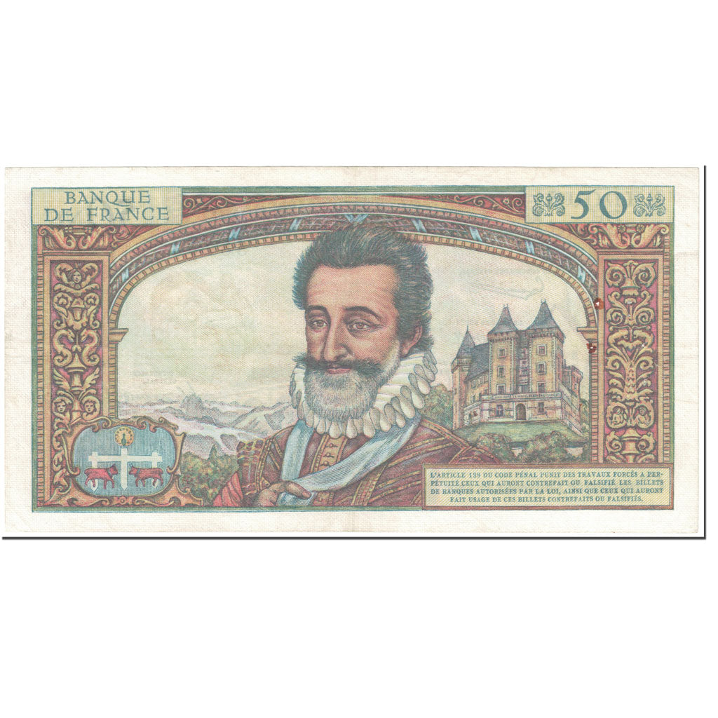 Francia, 50 Nouveaux Francs, Henri IV, 1959, 1959-09-03, MB+, Fayette:58.3