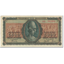 Banknote, Greece, 5000 Drachmai, 1943, 1943-07-19, KM:122a, EF(40-45)