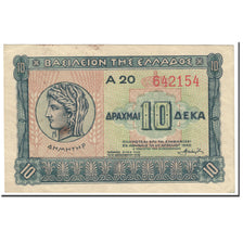 Banknote, Greece, 10 Drachmai, 1940, 1940-04-06, KM:314, AU(55-58)