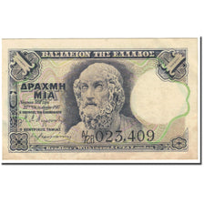 Banknote, Greece, 1 Drachma, 1918, Old date (27.10.1917), KM:308, AU(55-58)