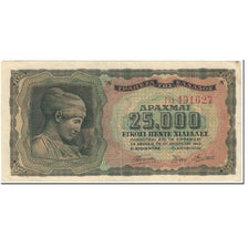 Banknote, Greece, 25,000 Drachmai, 1943, 1943-08-12, KM:123a, EF(40-45)