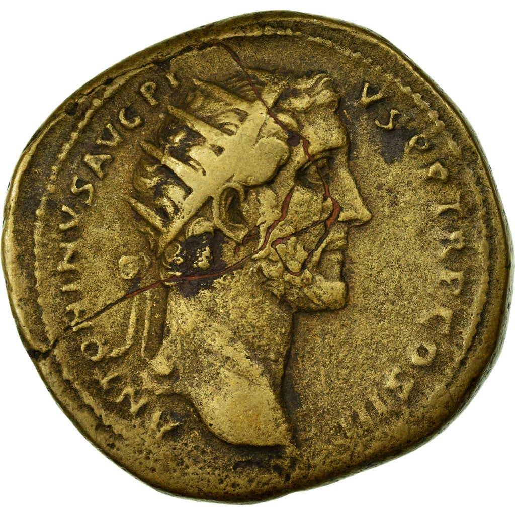 Coin, Antoninus Pius, Sestertius, EF(40-45), Copper, Cohen:717/726