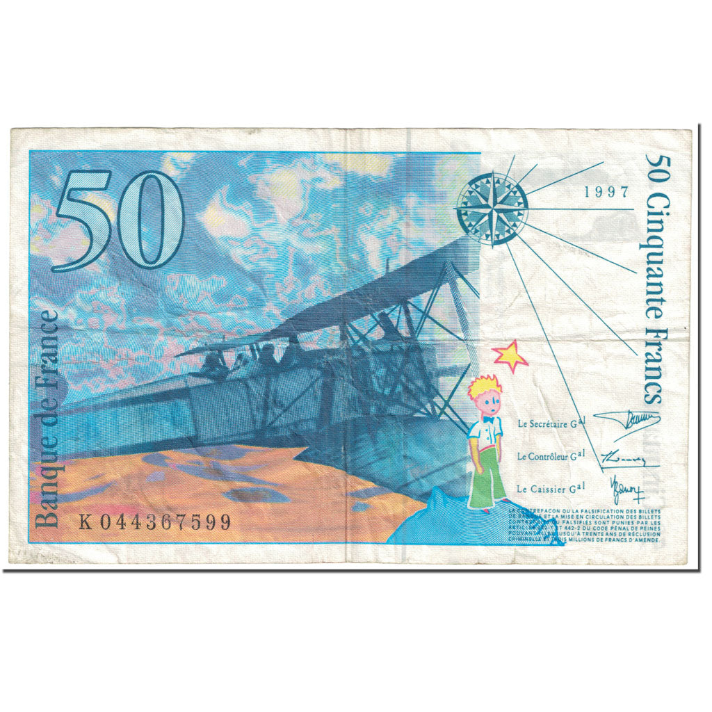 Francia, 50 Francs, St Exupéry, 1997, Undated (1997), MB, Fayette:73.04