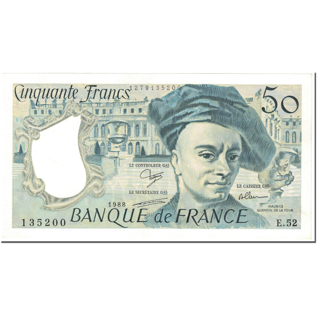 Francja, 50 Francs, Quentin de La Tour, 1988, Undated (1988), UNC(65-70)