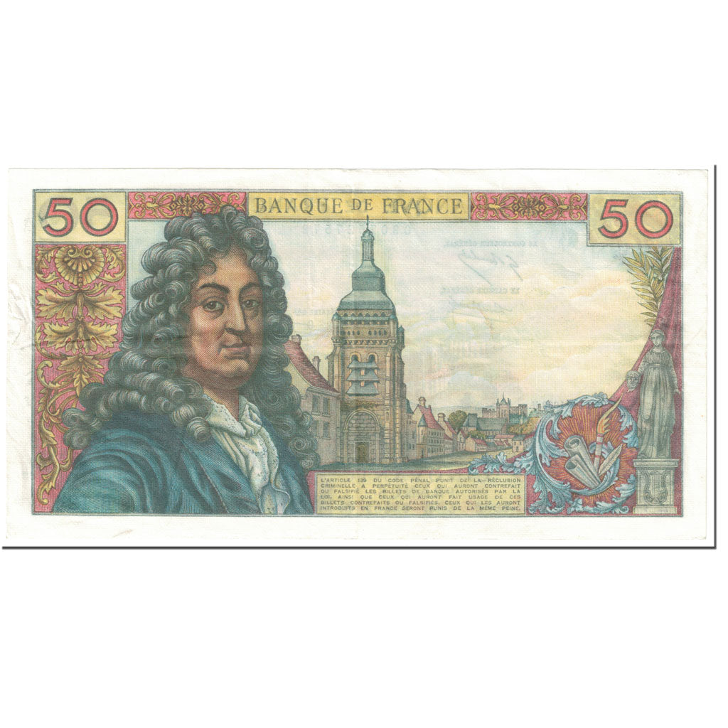 France, 50 Francs, Racine, 1968, 1968-04-04, TTB, Fayette:64.11, KM:148c