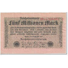 Banknote, Germany, 5 Millionen Mark, 1923, 1923-08-20, KM:105, EF(40-45)