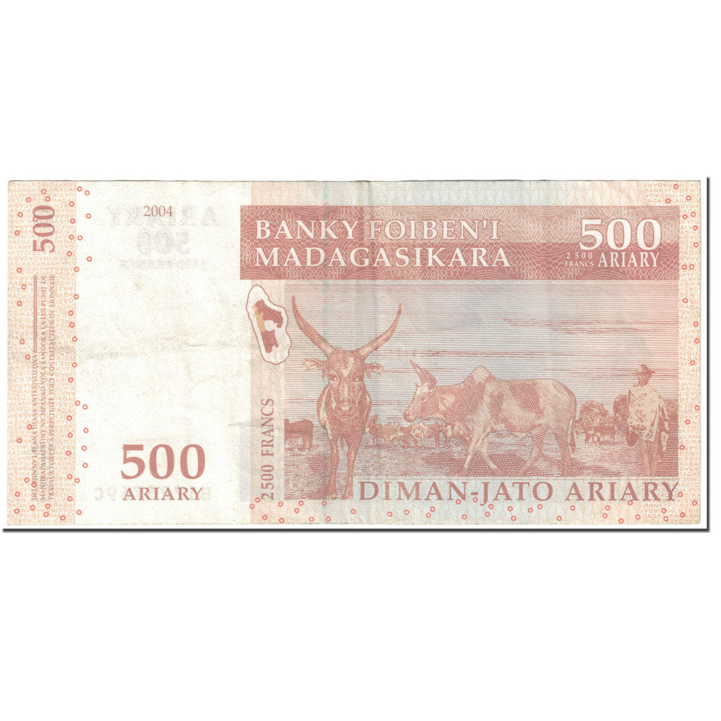 Nota, Madagáscar, 500 Ariary, 2004, Undated (2004), KM:88b, EF(40-45)