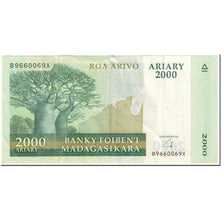 Banknote, Madagascar, 2000 Ariary, 2009, Undated (2009), KM:90b, EF(40-45)