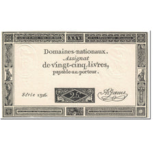 France, 25 Livres, 1793, A.Jame, 1793-06-06, AU(55-58), KM:A71, Lafaurie:168